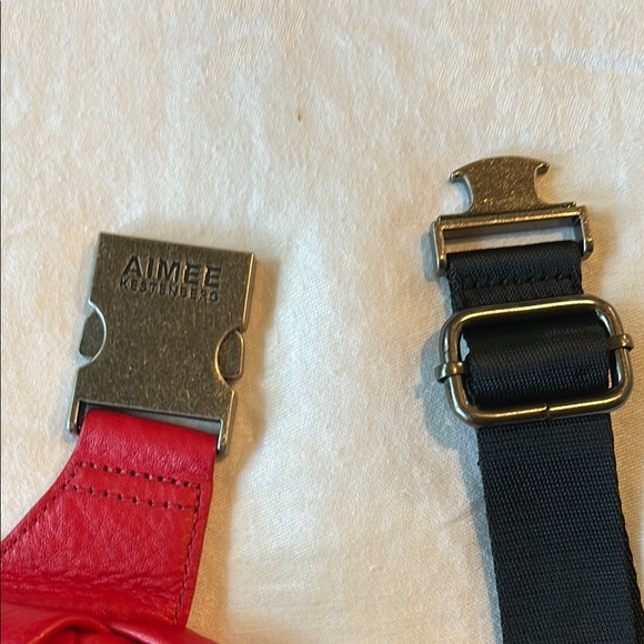 Red Leather Belt Bag - Picture 3 of 7